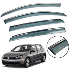 Вітровики Volkswagen Golf-6 2008-2012 Хетч , з хром окантовкою 4шт.