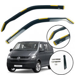 Дефлектори вікон (вітровики) для Volkswagen T6 2015+ (вставні, 2шт)