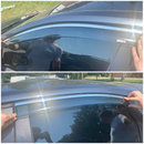 Дефлектори вікон (вітровики) для Ford Focus II 2004-2011 Sedan/HB з нерж. хром полоскою накладні