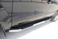 Бокові пороги Amazon Silver (2 шт., нерж) 76 мм для Ford Ranger 2011↗ рр.