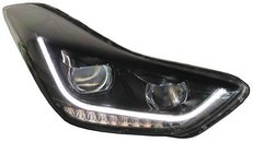 Передні фари ксенонові тюнінг чорні TLZ для Hyundai Elantra MD 2011-2015