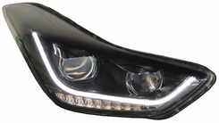 Передні фари ксенонові тюнінг чорні TLZ для Hyundai Elantra MD 2011-2015