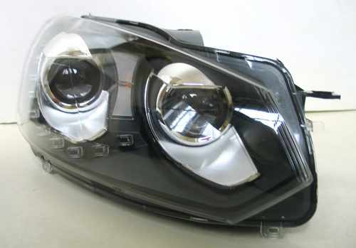 Передні фари чорні 2 лінзи V2 для Volkswagen Golf 6 2009-2012