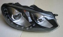 Передні фари чорні 2 лінзи V2 для Volkswagen Golf 6 2009-2012