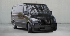 Передній бампер з решіткою ABS (під фарбування) для Mercedes Sprinter W907/W910 2018+