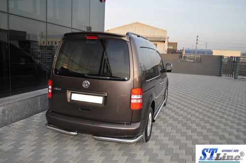 Задні куточки AK003 (2 шт., нерж) для Volkswagen Caddy 2004-2010 рр