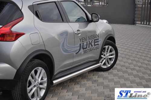 Бічні труби Ø60 (2 шт., нерж.) для Nissan Juke 2010-2019 рр
