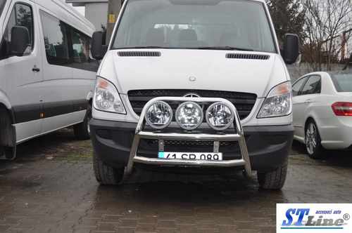 Кенгурятник високий WT018 (нерж.) для Mercedes Sprinter 2006-2018 рр
