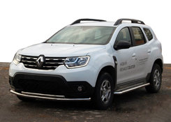 Передній захист F3-10 (нерж.) для Renault Duster 2018+ рр