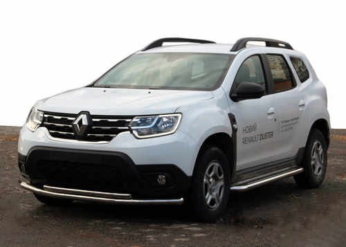 Передній захист F3-10 (нерж.) для Renault Duster 2018+ рр