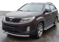 Передній захист ST008 (2013-2015, нерж.) для Kia Sorento XM 