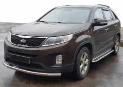 Передній захист ST008 (2013-2015, нерж.) для Kia Sorento XM 