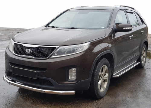 Передній захист ST008 (2013-2015, нерж.) для Kia Sorento XM 