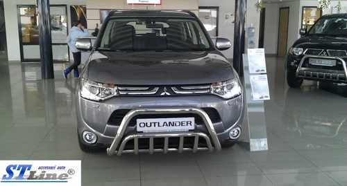Кенгурятник WT002 (нерж.) для Mitsubishi Outlander 2012-2021 