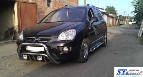 Кенгурятник WT002 (нерж) для Kia Carens 1999-2012 