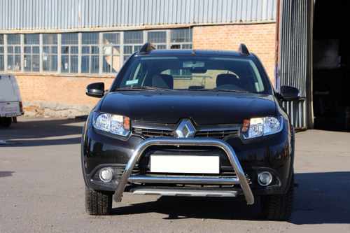 Передня дуга WT006 (нерж.) для Renault Sandero 2013-2022 