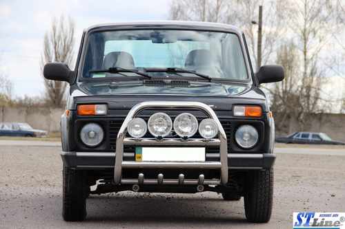 Кенгурятник QT007 (нерж.) для Lada Niva та Urban