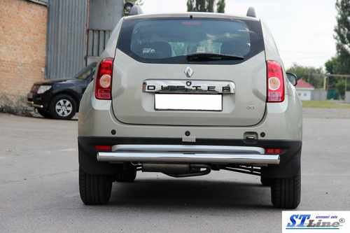 Задня дуга пряма (нерж.) для Renault Duster 2008-2017 рр