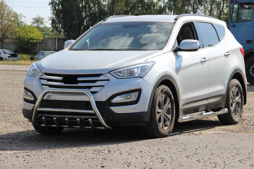 Передня дуга WT003 (нерж.) для Hyundai Santa Fe 3 2012-2018