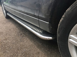Бокові пороги Maydos V2 (2 шт., Алюміній + нерж) для Hyundai Staria