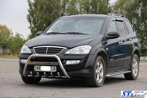 Кенгурятник WT004 (нерж) для SsangYong Action 2006+