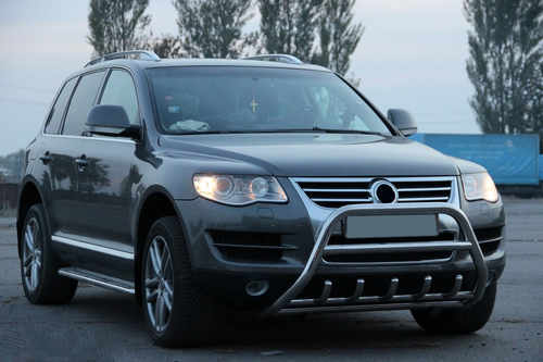 Кенгурятник WT003 Special (нерж) для Volkswagen Touareg 2002-2010 .