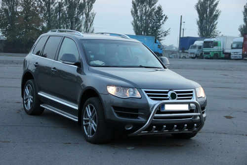 Кенгурятник WT003 Special (нерж) для Volkswagen Touareg 2002-2010 .