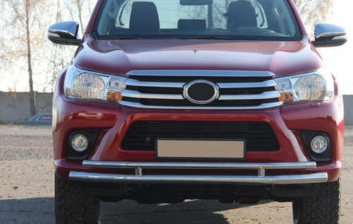 Передній захист ST018 (нерж) для Toyota Hilux 2015+ рр