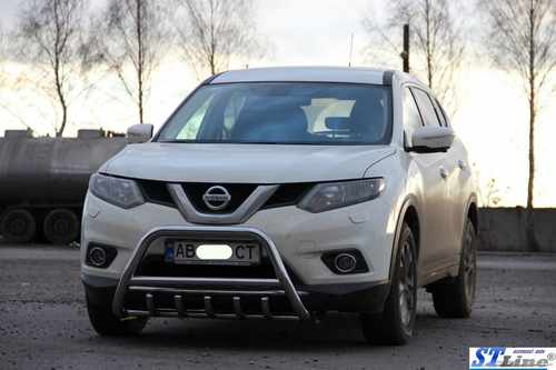 Кенгурятник WT003 (нерж) для Nissan X-trail T32 / Rogue 2014-2021 