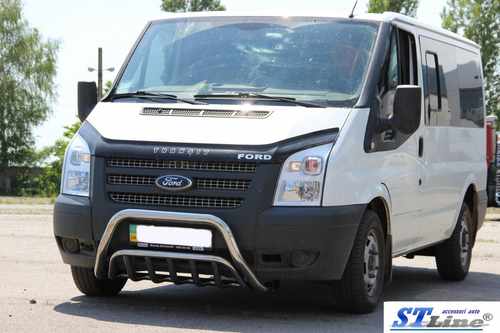 Кенгурятник WT002 (нерж.) для Ford Transit 2006-2014
