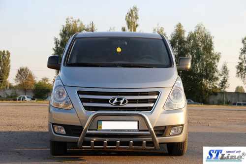 Кенгурятник WT003 (нерж.) для Hyundai H200, H1, Starex 2008+ 