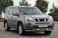 Передній захист ST015/2 (нерж) для Nissan X-trail T31 2007-2014