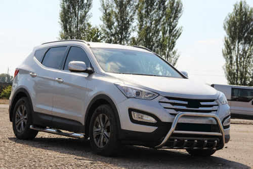 Передня дуга WT003 (нерж.) для Hyundai Santa Fe 3 2012-2018