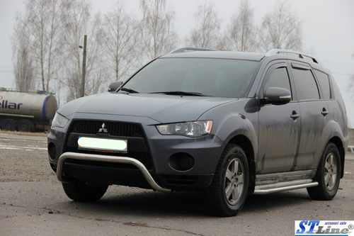 Кенгурятник WT007 (нерж.) для Mitsubishi Outlander 2006-2012