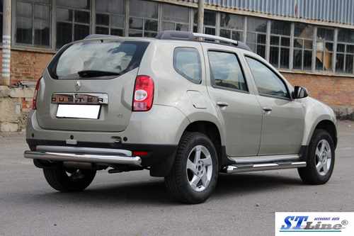 Задня дуга пряма (нерж.) для Dacia Duster 2008-2018 рр