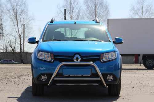 Передня дуга WT006 (нерж.) для Renault Sandero 2013-2022 