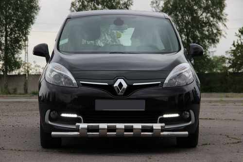 Передня дуга ST015 (нерж.) для Renault Scenic/Grand 2009-2016 