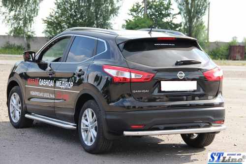 Задня дуга AK002 (нерж) для Nissan Qashqai 2014-2021рр