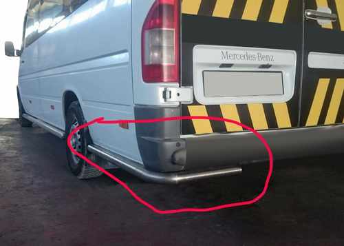 Задні куточки AK-SO (нерж.) Середня база для Mercedes Sprinter 1995-2006 рр