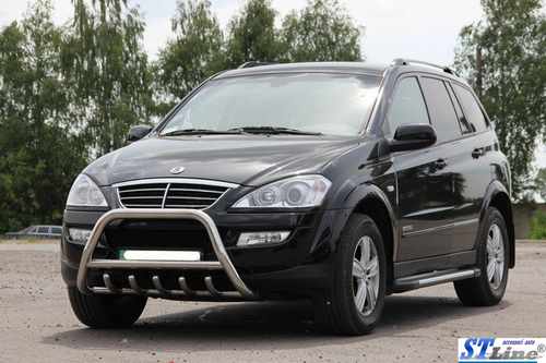 Кенгурятник WT003 (нерж) для SsangYong Kyron 2008+ 