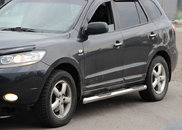 Бічні труби B2 (2 шт., нерж.) для Hyundai Santa Fe 2 2006-2012рр