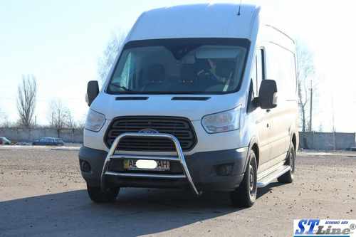 Кенгурятник WT022 (нерж.) для Ford Transit 2014+ рр
