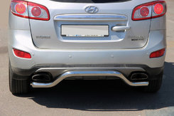 Задня дуга AK007-2 (нерж.) для Hyundai Santa Fe 2 2006-2012рр