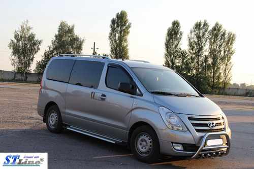 Кенгурятник WT003 (нерж.) для Hyundai H200, H1, Starex 2008+ 