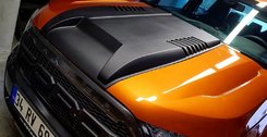 Накладка на капот V1 (ABS) для Ford Ranger 2011↗ рр.