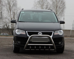 Кенгурятник WT003 (нерж) 60 мм, без напису для Volkswagen Touran 2003-2010 