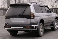 Задній захист AK005-2 (нерж) для Mitsubishi Pajero Sport 1996-2007