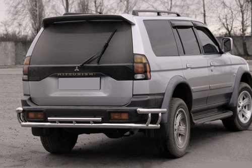 Задній захист AK005-2 (нерж) для Mitsubishi Pajero Sport 1996-2007