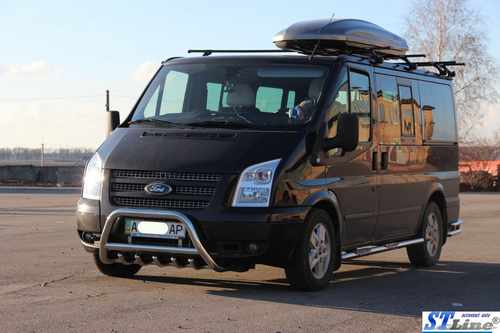 Кенгурятник WT003 (2006-2014, нерж.) для Ford Transit 