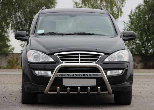 Кенгурятник WT004 (нерж) для SsangYong Action 2006+